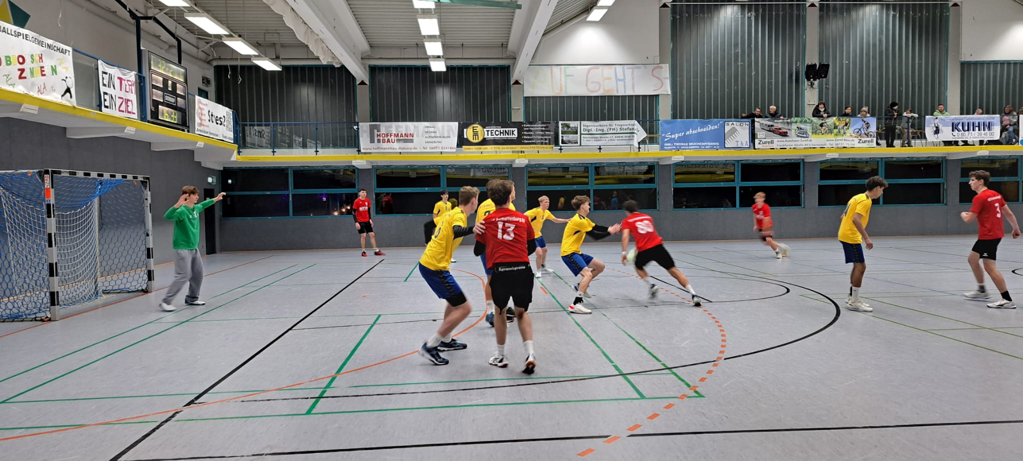 Auszug aus dem Spielgeschehen zwischen mJA Piranhas gegen HSG Aschaffenburg 08
