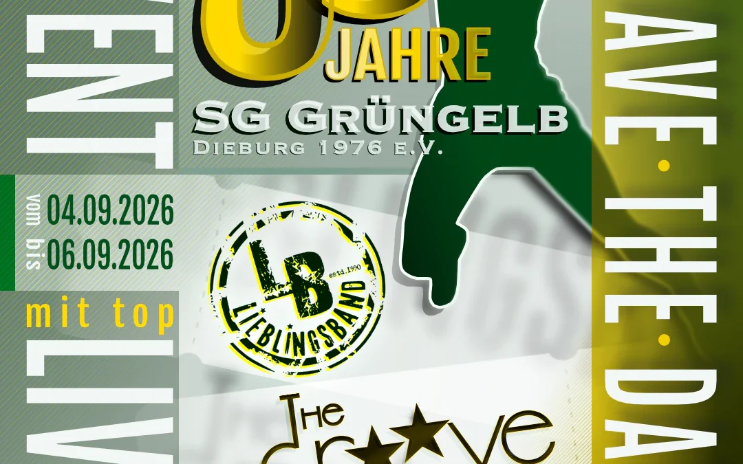 Save the Date | September 2026 – Die SG Dieburg feiert ihr 50jähriges Vereinsjubiläum