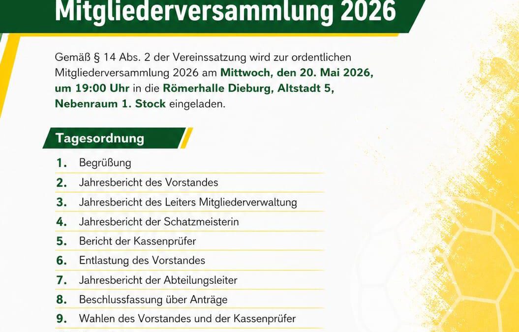 Mitgliederversammlung SGD 2026