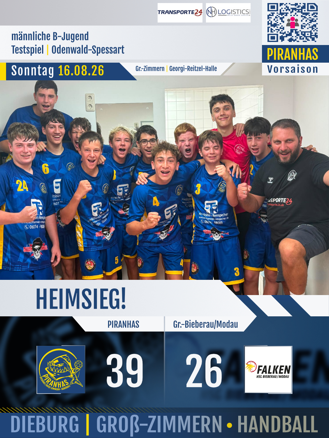 mB (TESTSPIEL) | Piranhas drehen in Halbzeit 2 auf 💪